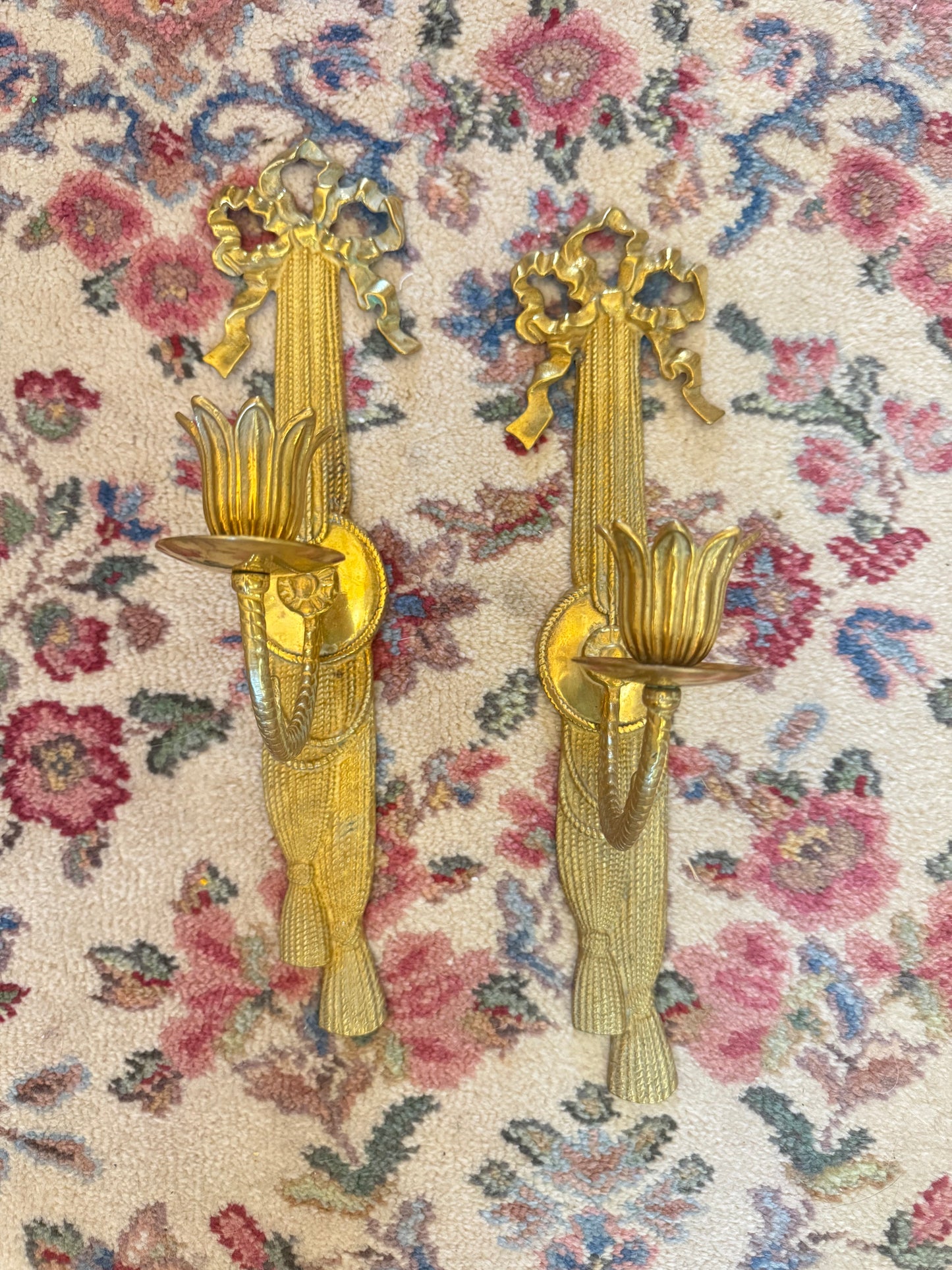 Andrea by Sadek One-Arm Bow Brass Wall Sconces