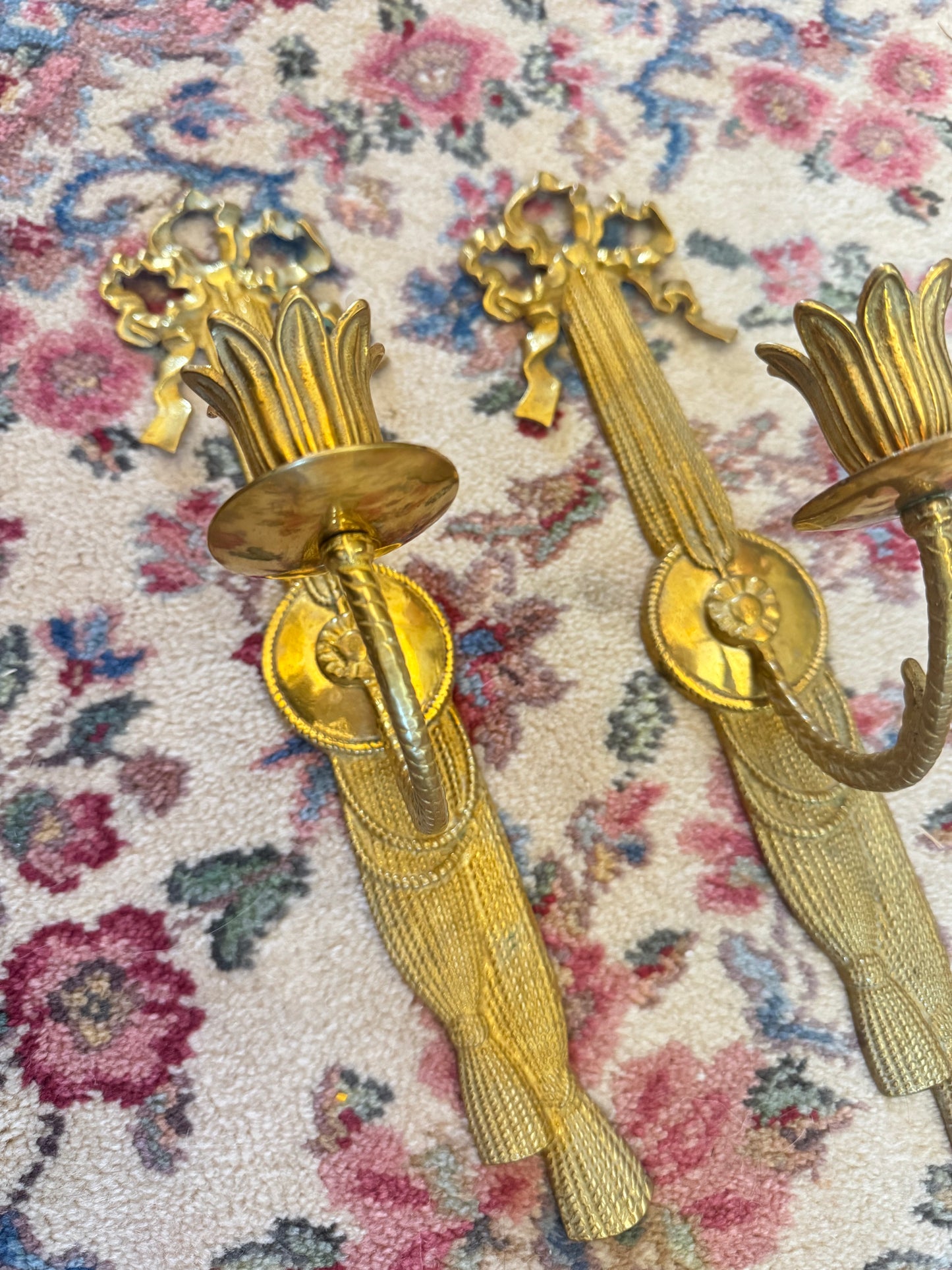 Andrea by Sadek One-Arm Bow Brass Wall Sconces
