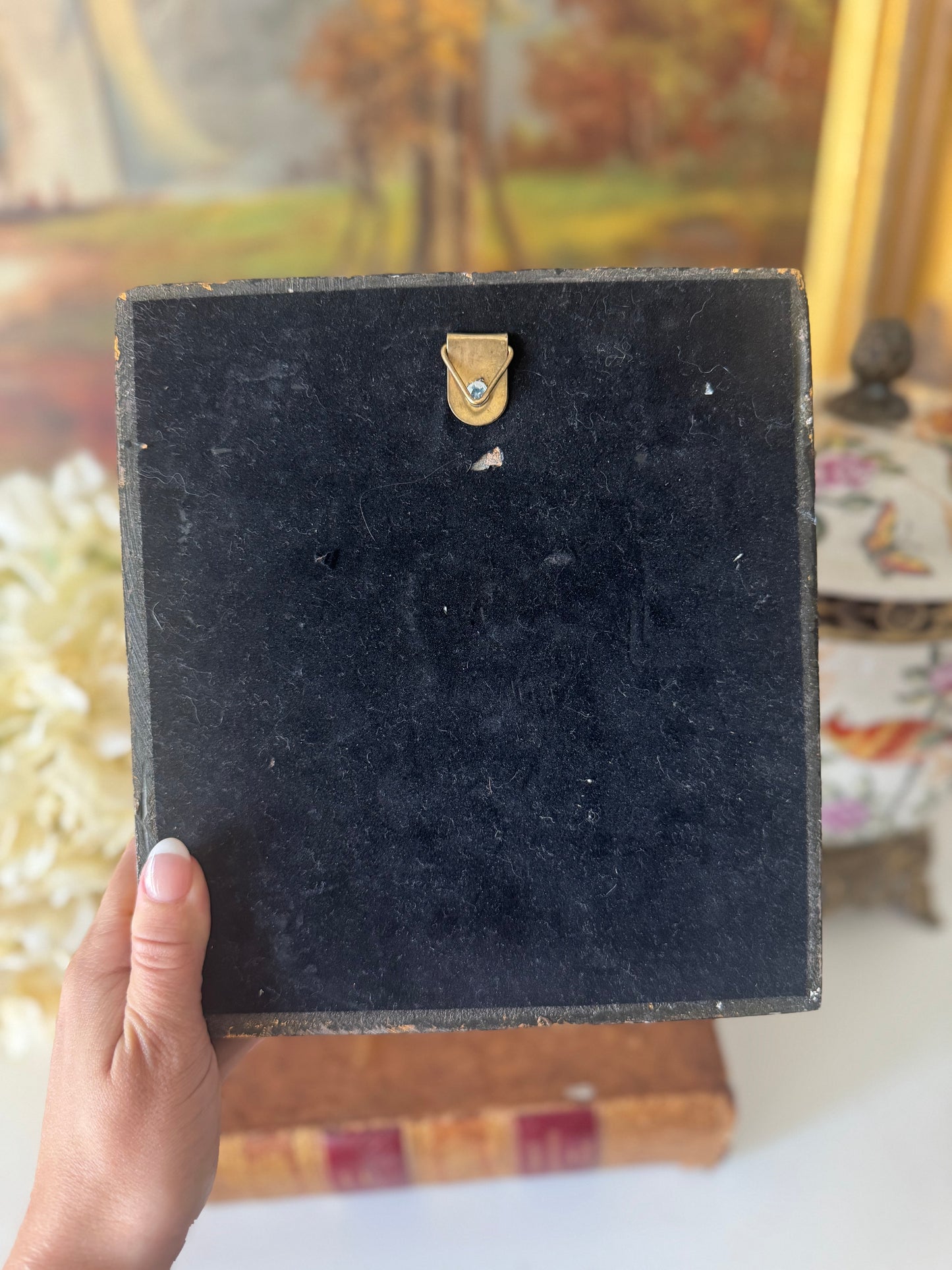 Vintage Small Floral Oil on Board Painting