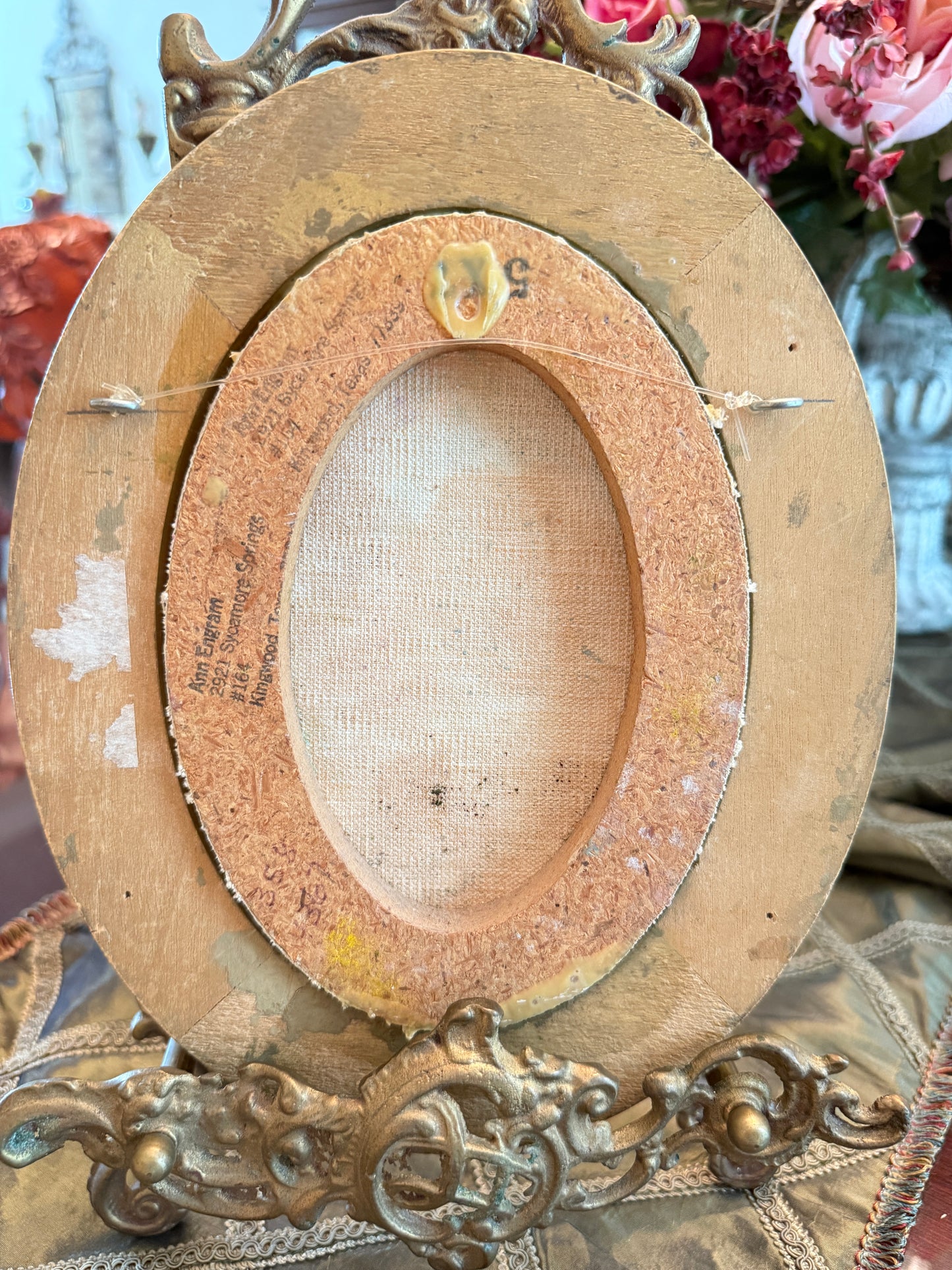 Original Floral Oil on Canvas by Anne Engram 8x10 framed #3