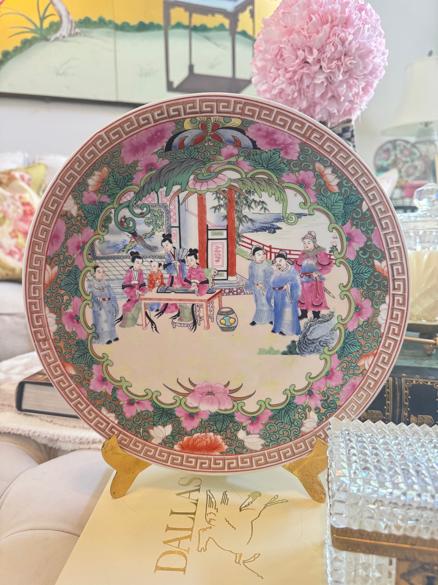 Vintage Rose Medallion 12" Platter