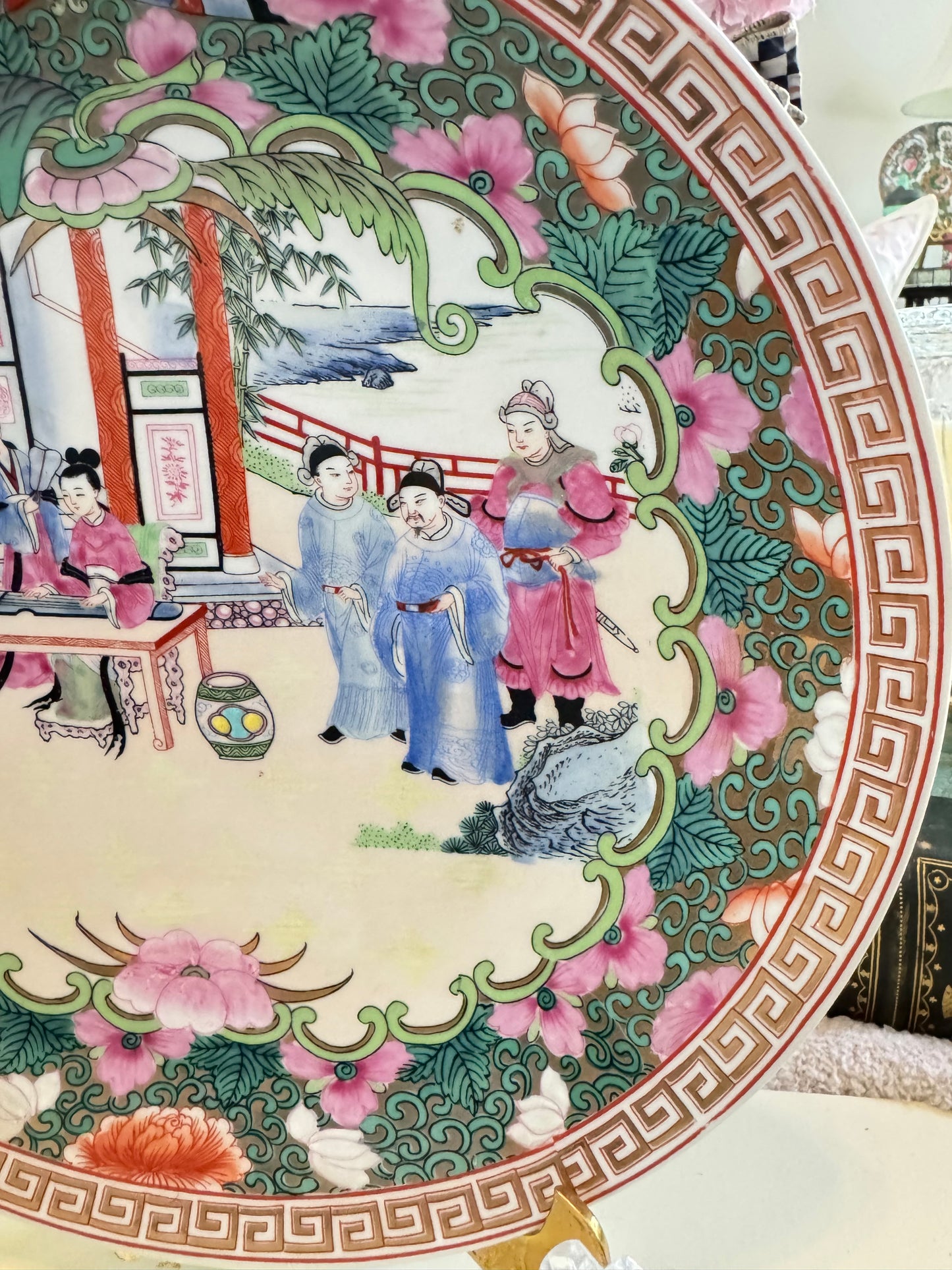 Vintage Rose Medallion 12" Platter