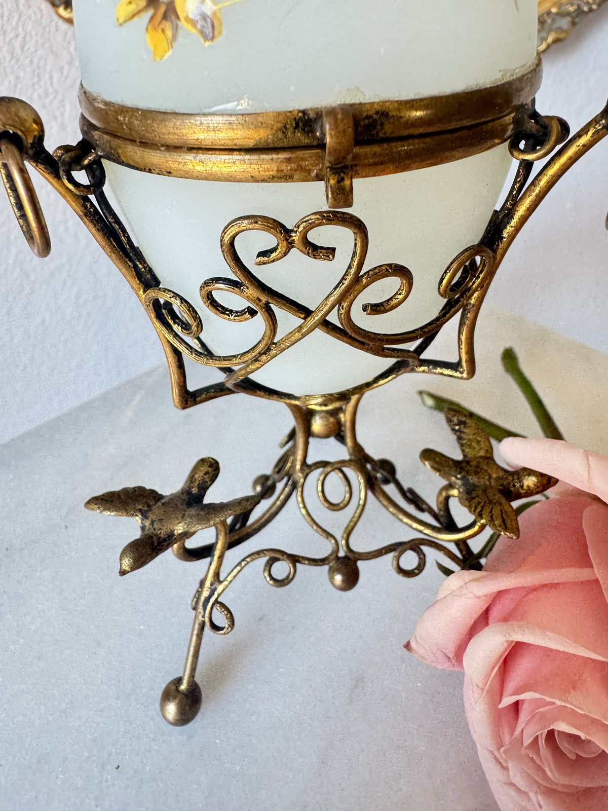 Palais Royal White Opaline Egg Casket