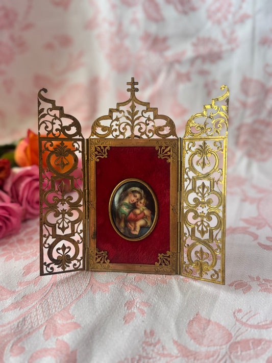 Alphonse Giroux Traveling Alter Triptych