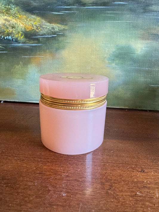 Vintage Pink Opaline Lidded Box