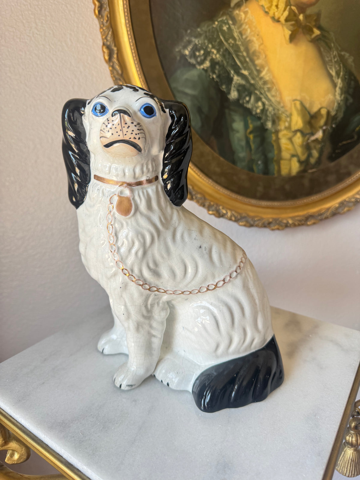 Staffordshire Disraeli Spaniel Dogs - Pair