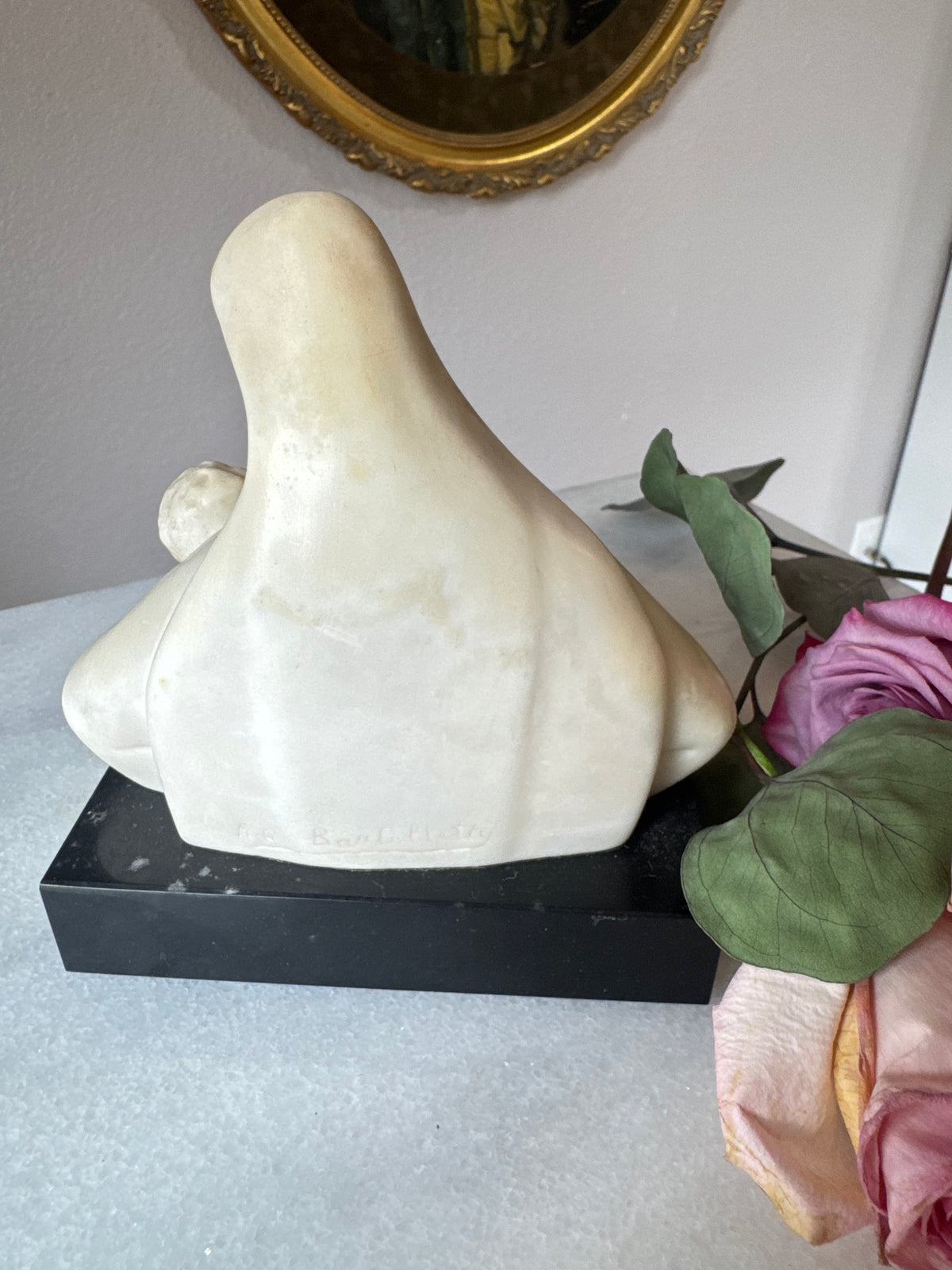 Alabaster Madonna and Child, Signed Aldo Bartelletti