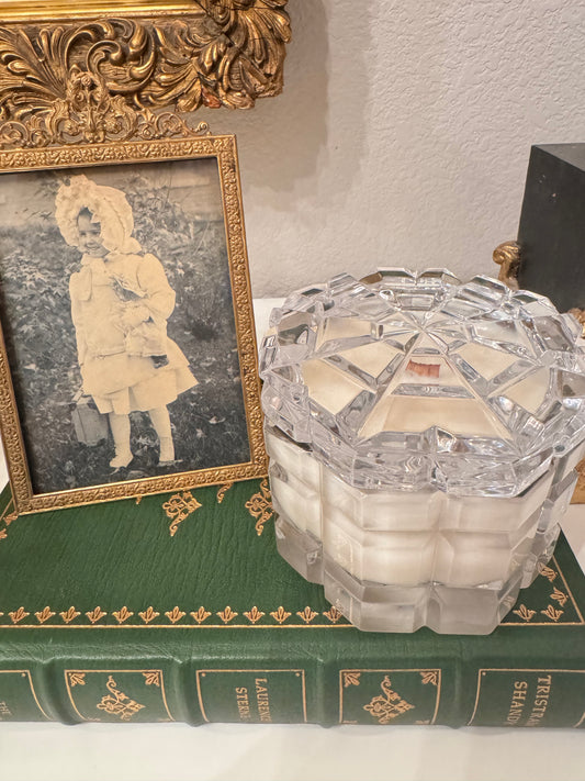 Heavy Crystal Candle Lidded Box