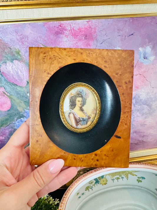 Antique Miniature Portrait of Queen Marie Antoinette