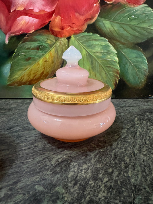 Pink Opaline Lidded Dish