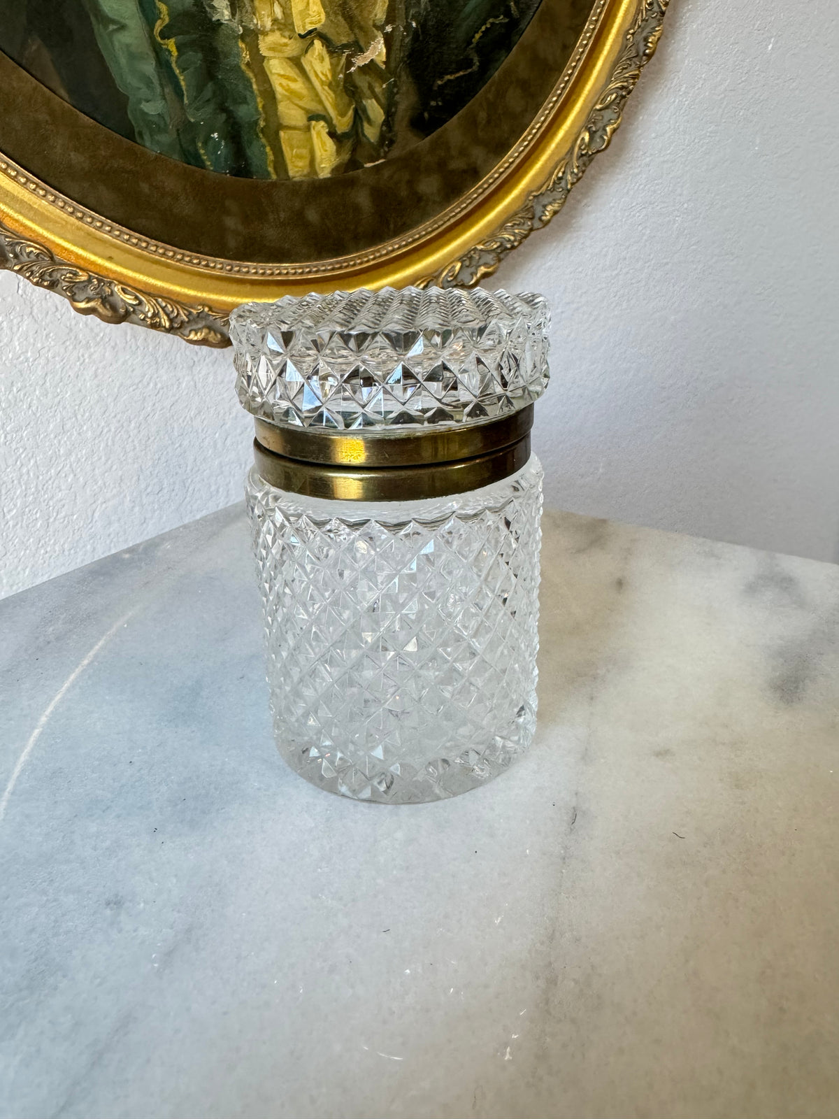 Diamond Point Crystal Casket Box
