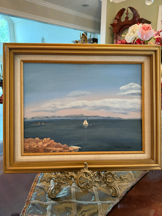 Signed painting of Frenchman’s Bay, Maine