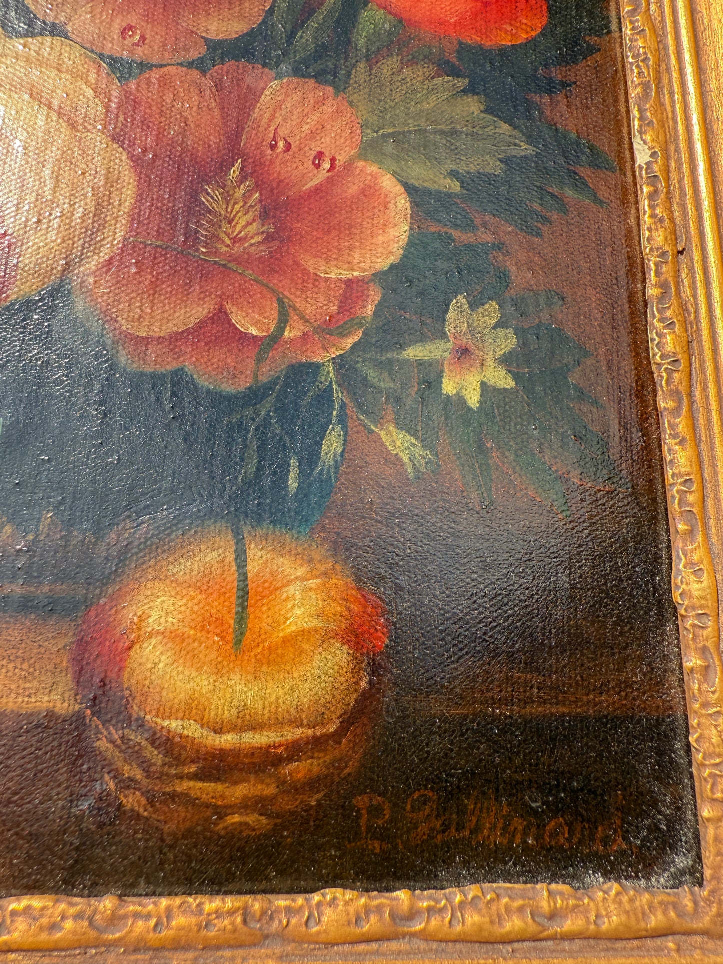 Original P. Gallinard Moody Floral Painting