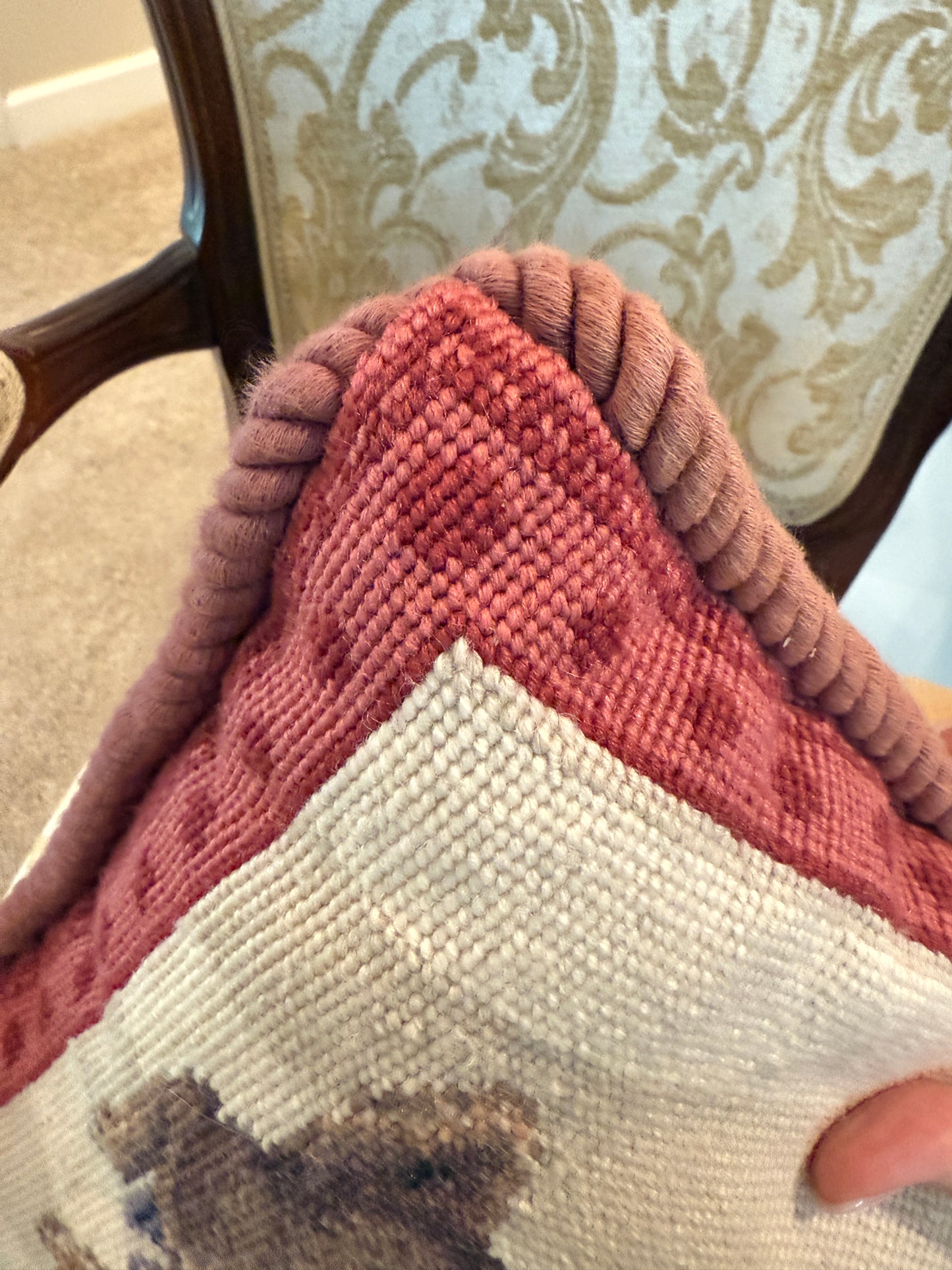 Pug Chinoiserie Needlepoint Pillow