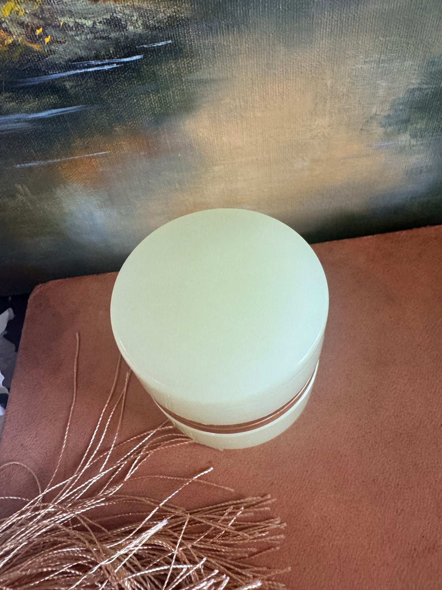 Vintage Murano Yellow Opaline Small Casket