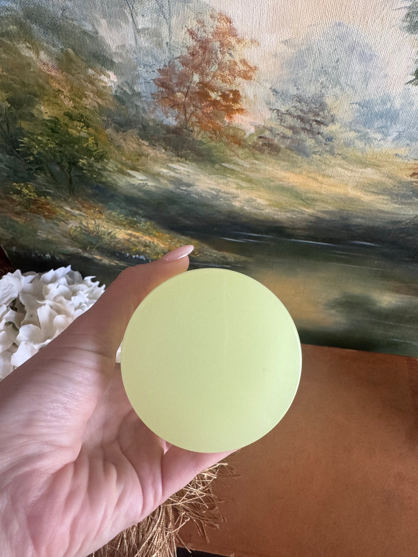 Vintage Murano Yellow Opaline Small Casket