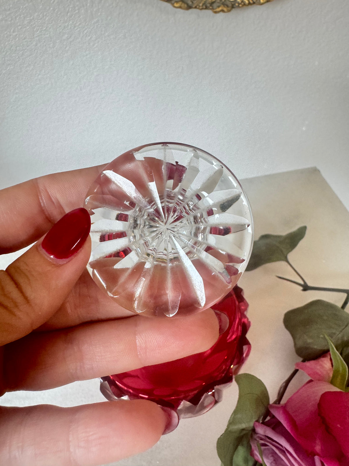 Saint-Louis Cranberry Crystal Perfume Bottle