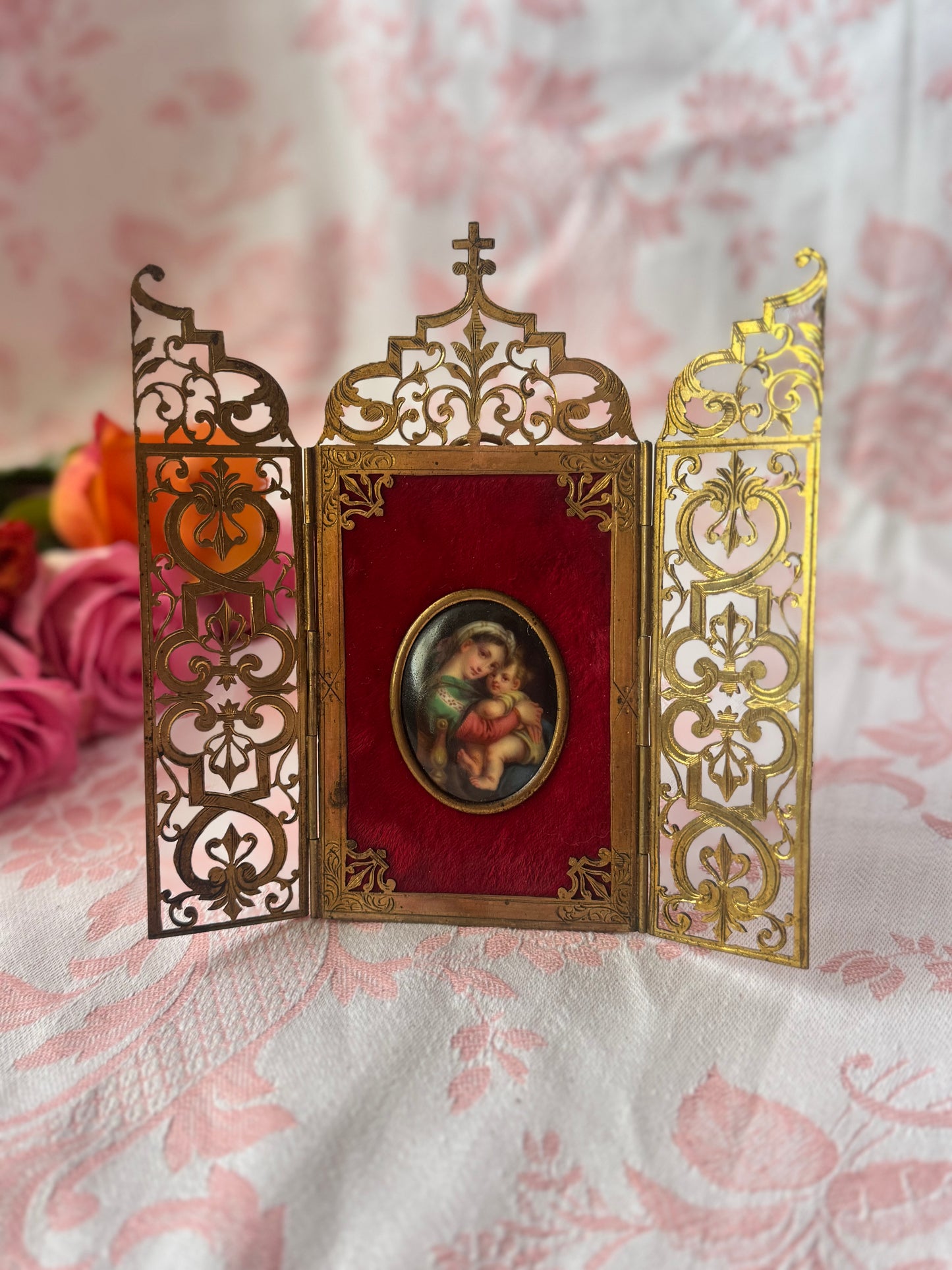 Alphonse Giroux Traveling Alter Triptych