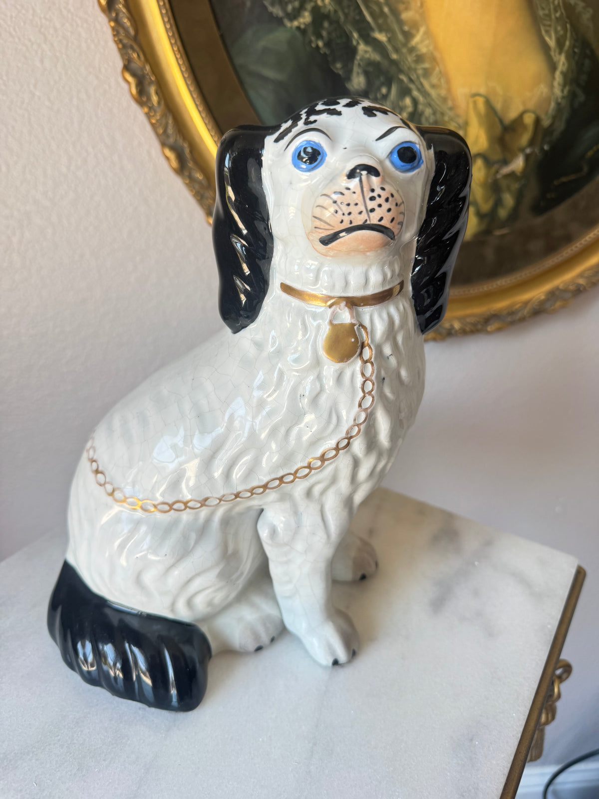 Staffordshire Disraeli Spaniel Dogs - Pair