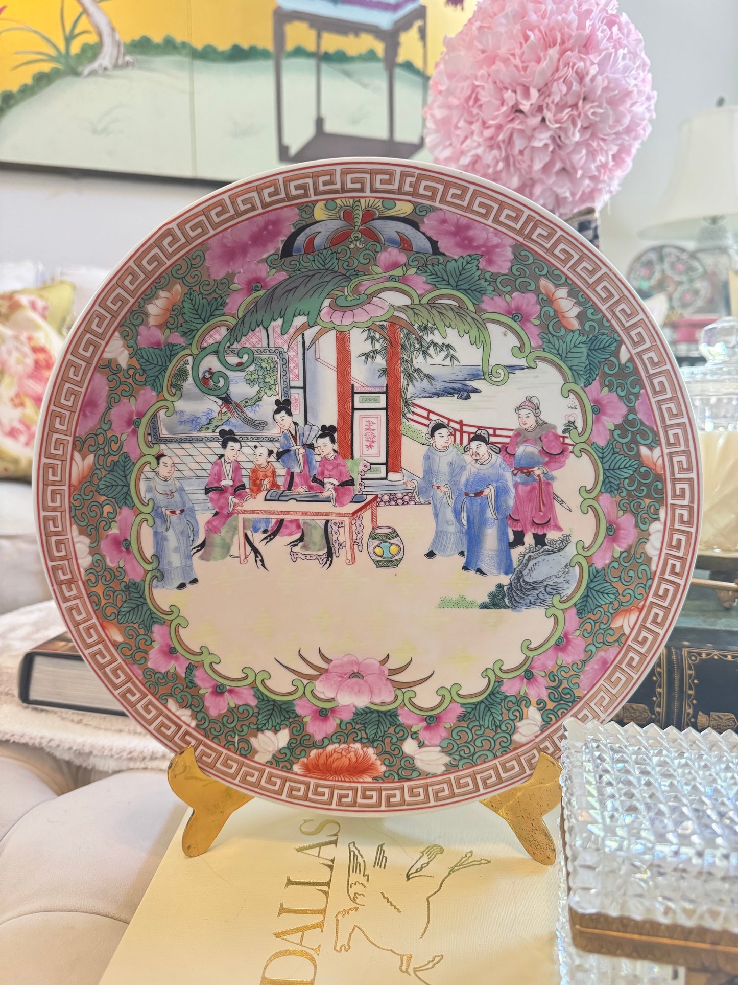 Vintage Rose Medallion 12" Platter