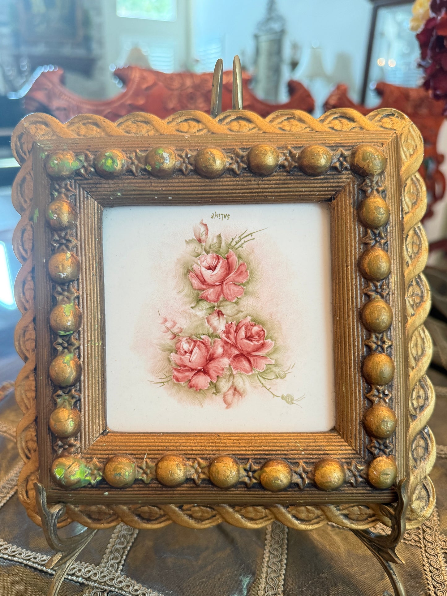 Signed hand painted porcelain