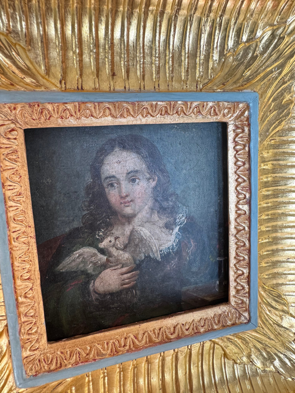 18th Century Portrait of a Girl with a Dove