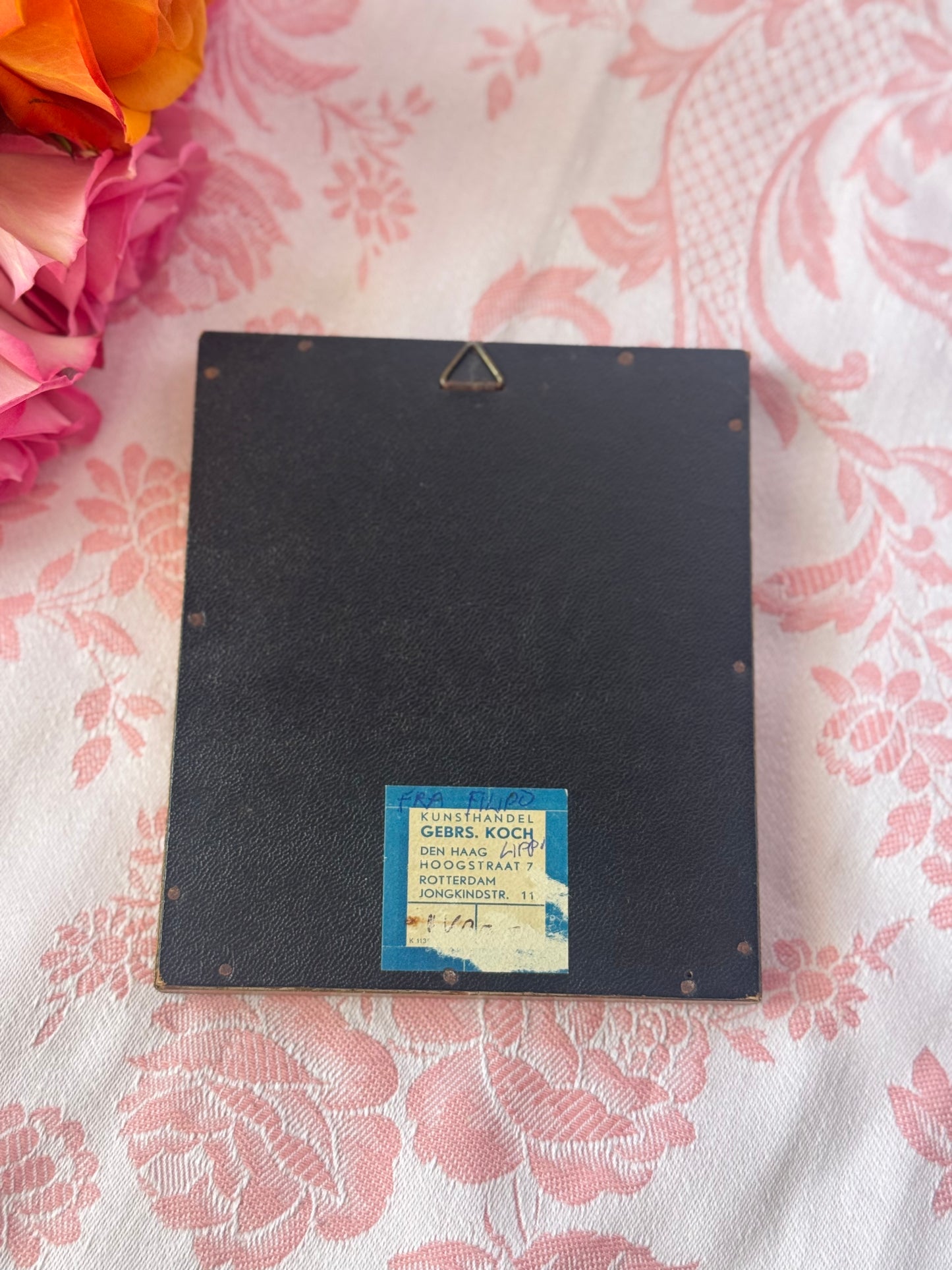 Antique Miniature Madonna Portrait in Gilt Frame