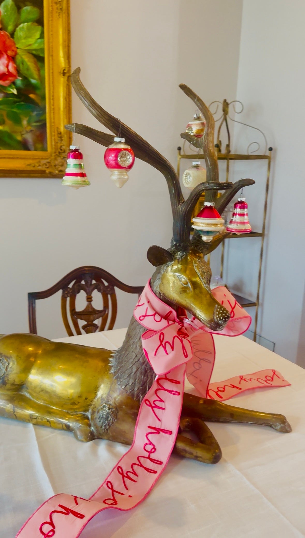 33” Vintage Brass Deer