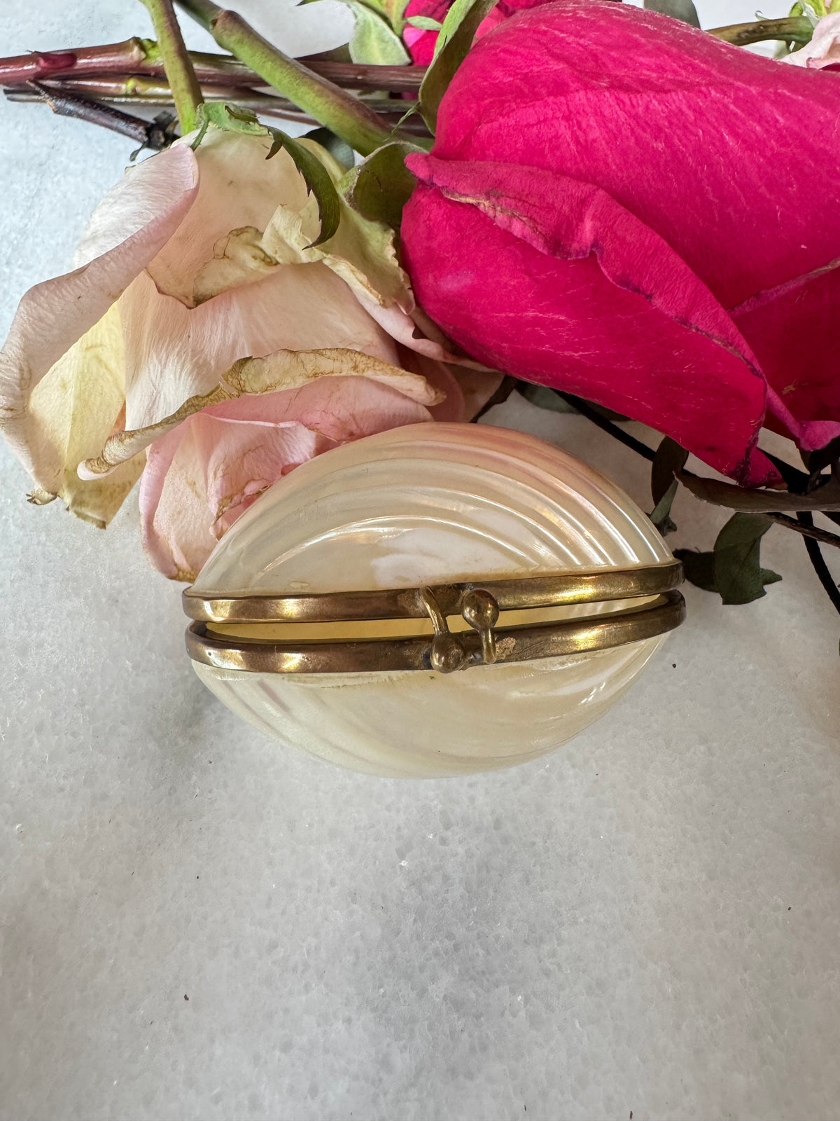 Antique Mother-of-Pearl Shell Coin Purse