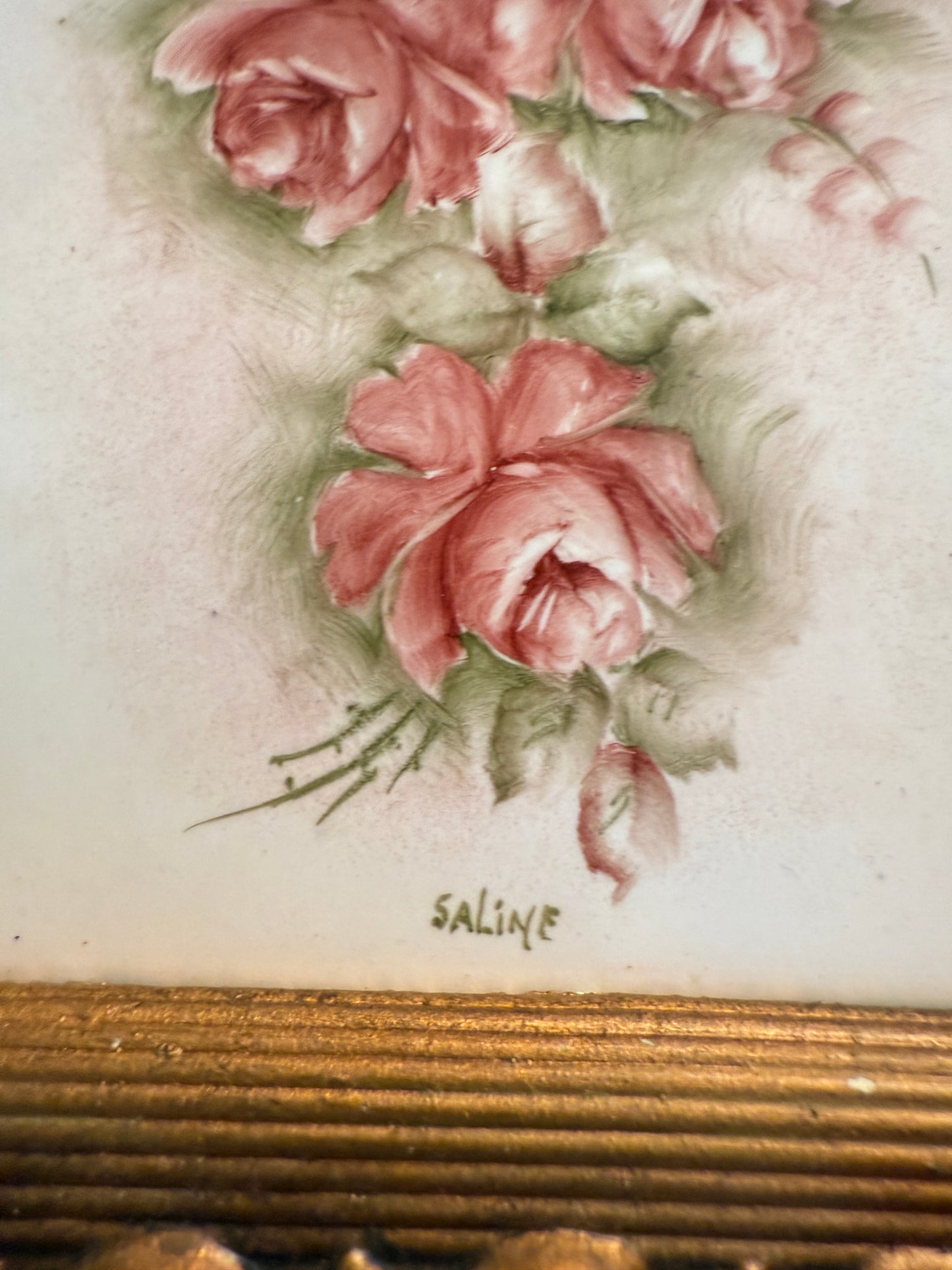 Signed hand painted porcelain