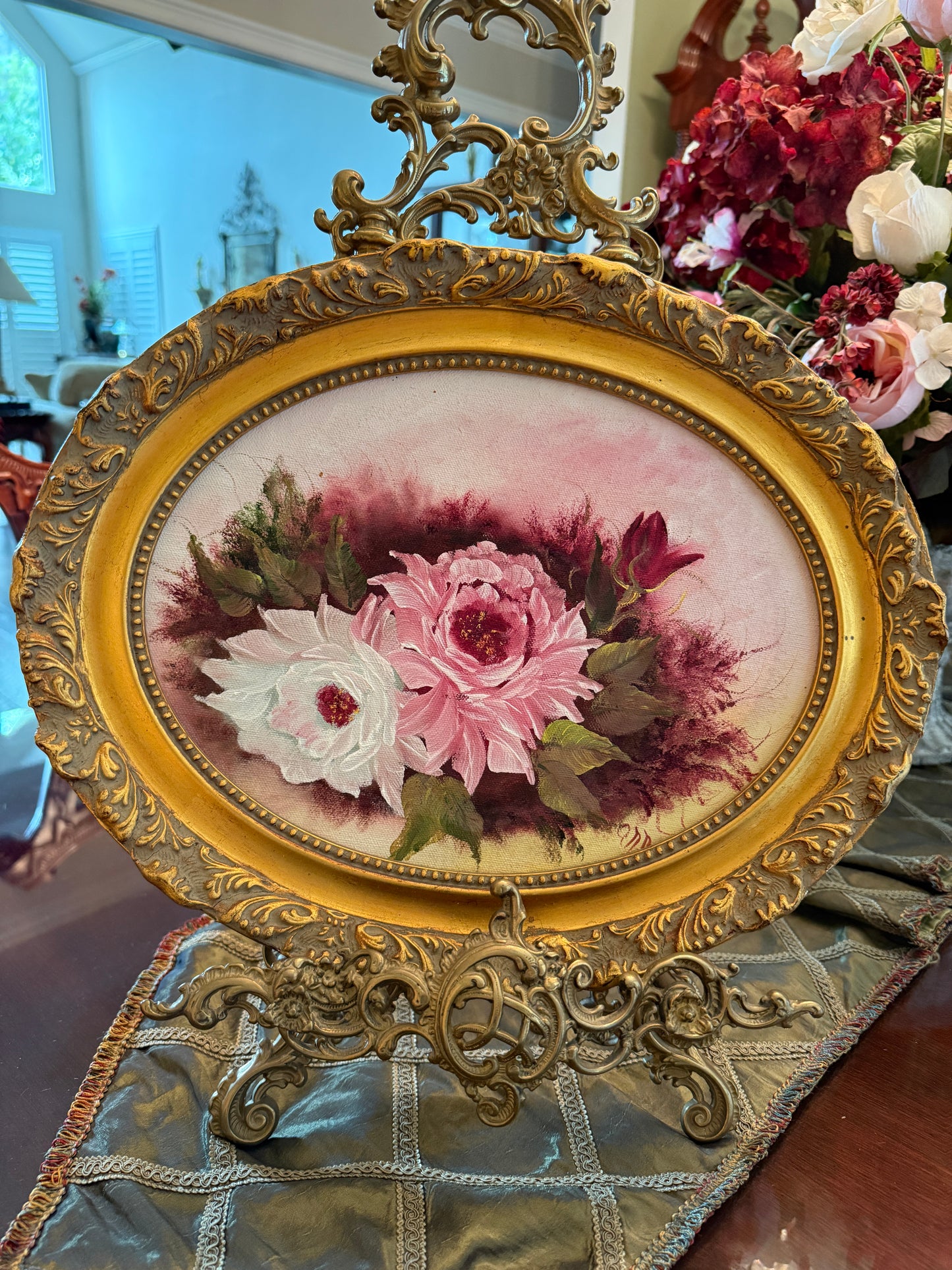 Original Floral Oil on Canvas by Anne Engram 12x15