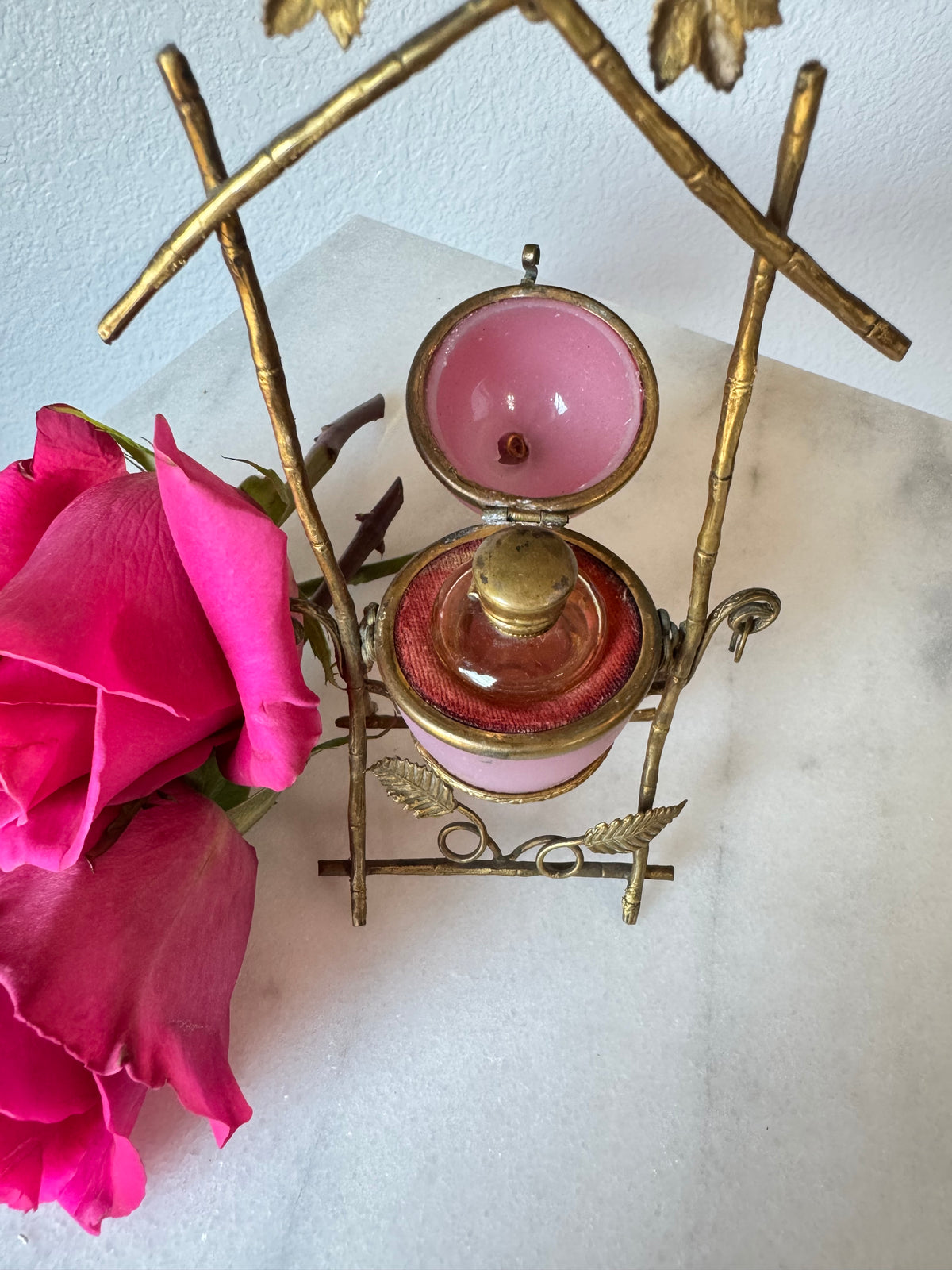 Palais Royal Pink Opaline Egg Perfume Casket