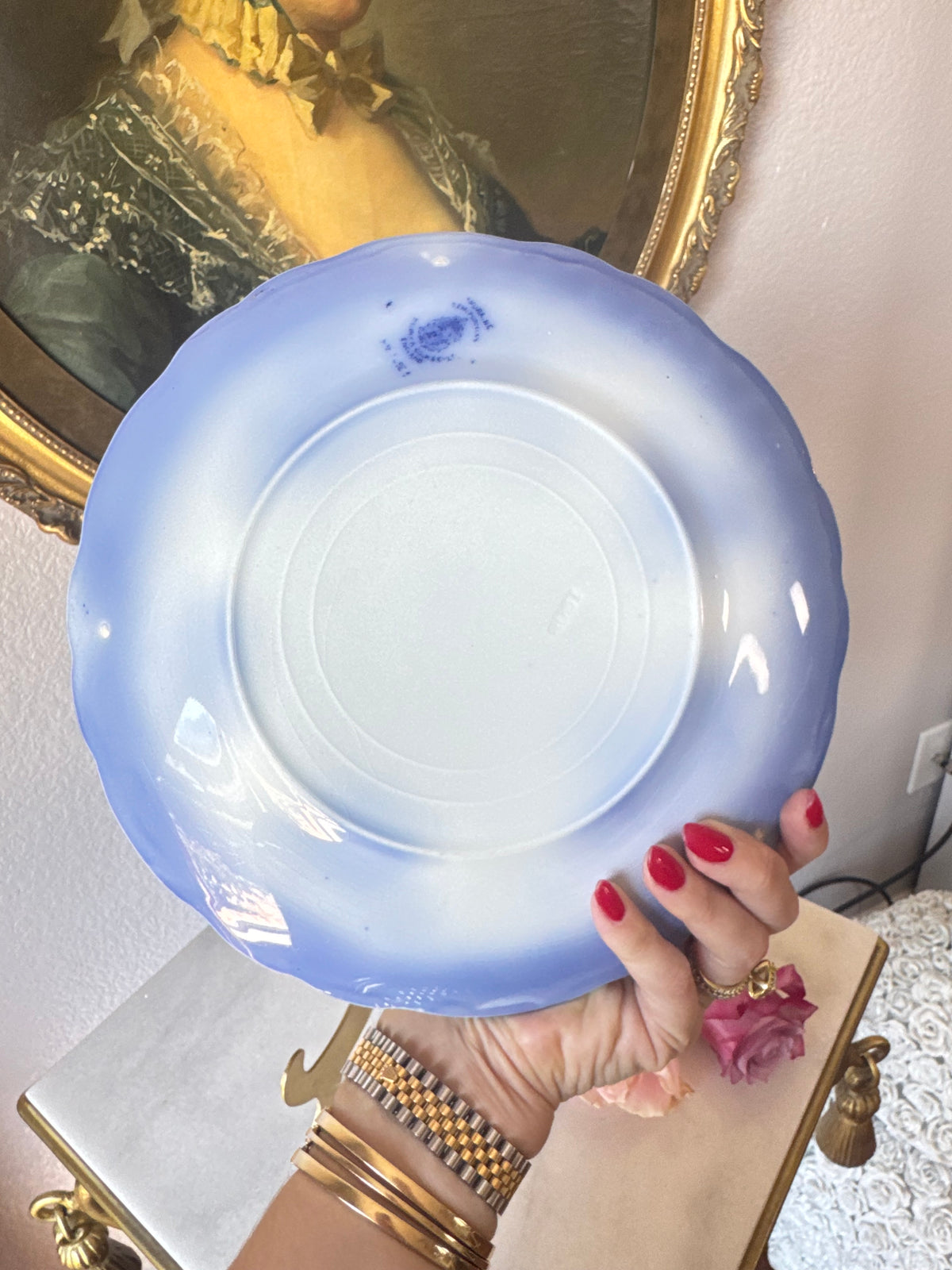 Antique Henry Alcock Touraine Flow Blue Platter