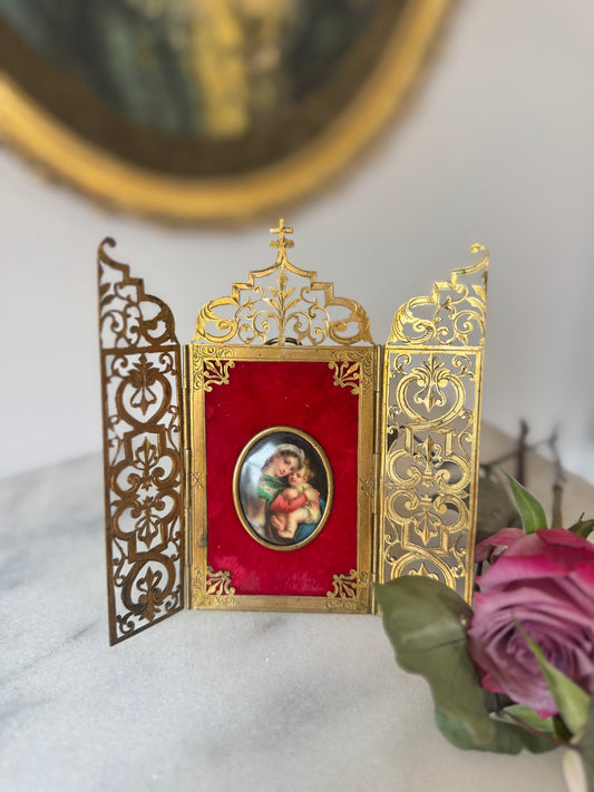 Alphonse Giroux Traveling Altar Triptych