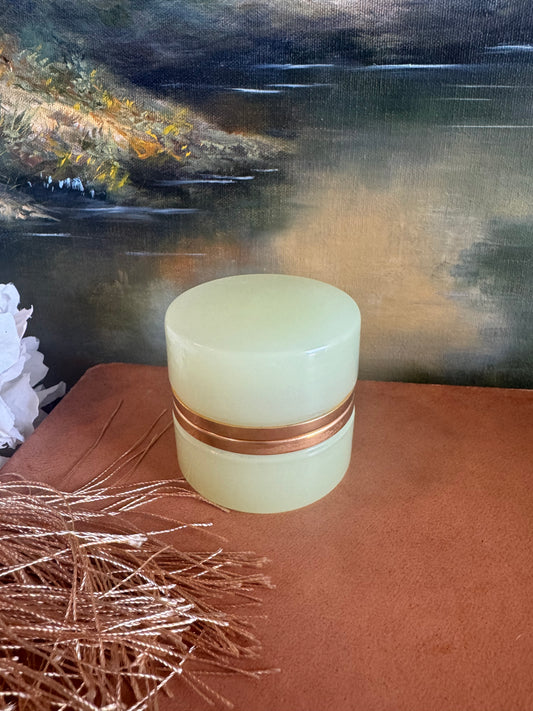 Vintage Murano Yellow Opaline Small Casket