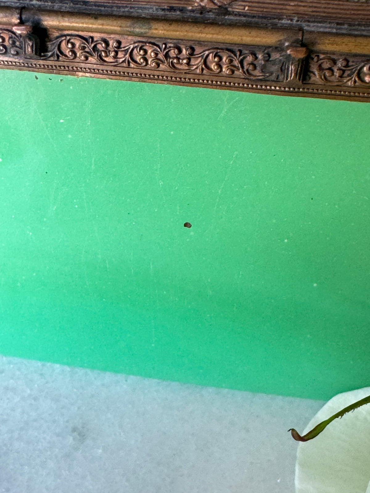 Antique Aqua Green Opaline Casket