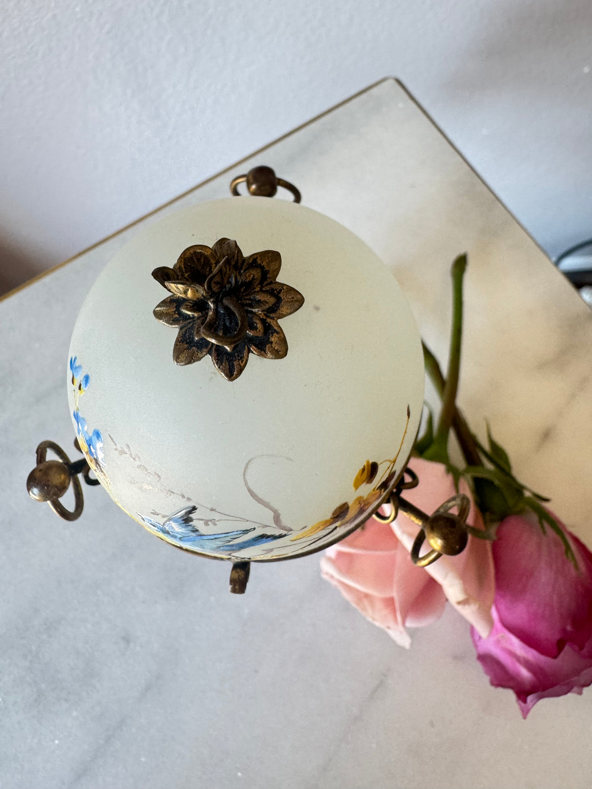 Palais Royal White Opaline Egg Casket