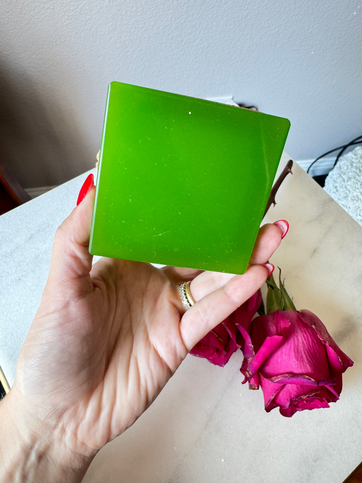 Green Opaline Casket
