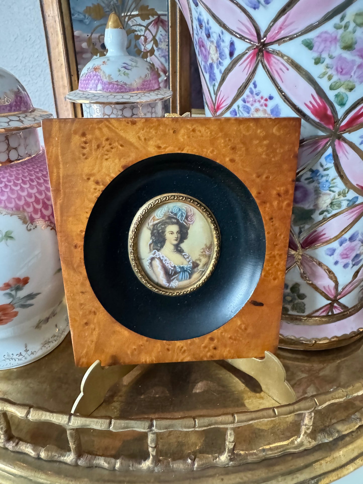 Antique Miniature Portrait of Queen Marie Antoinette