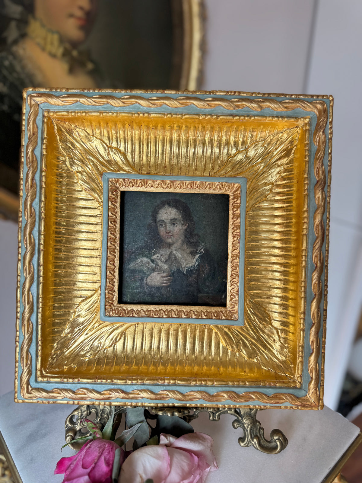 18th Century Portrait of a Girl with a Dove