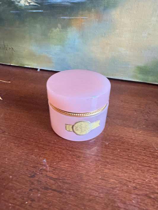 Vintage Pink Opaline Lidded Box - Mini