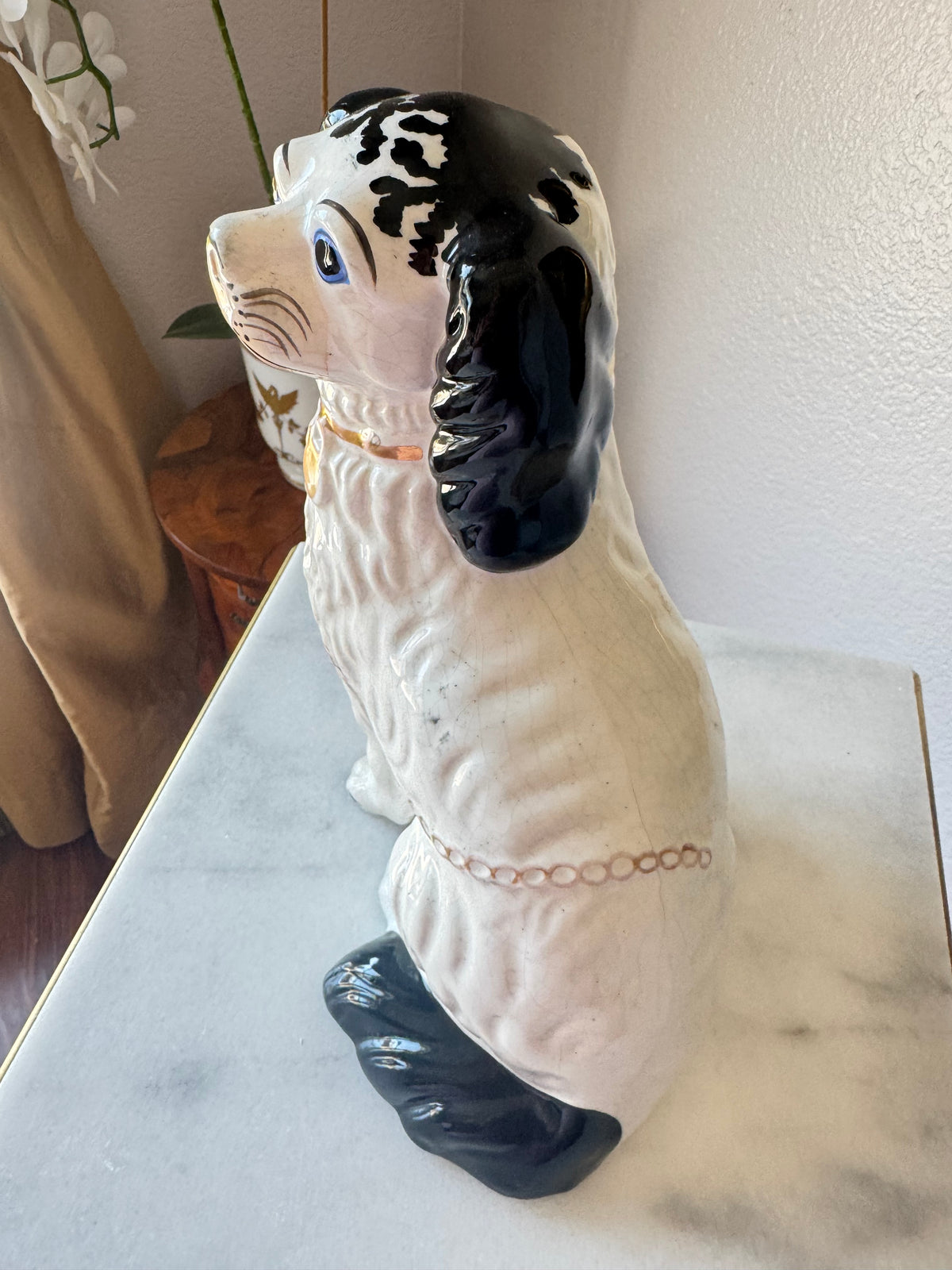 Staffordshire Disraeli Spaniel Dogs - Pair