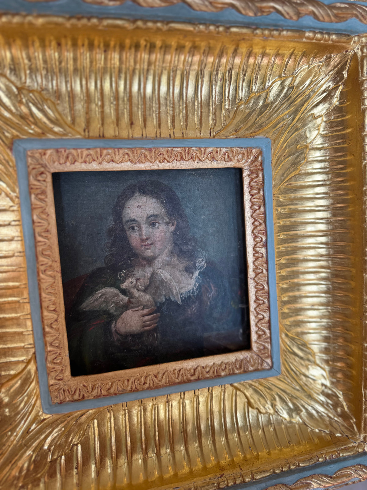 18th Century Portrait of a Girl with a Dove