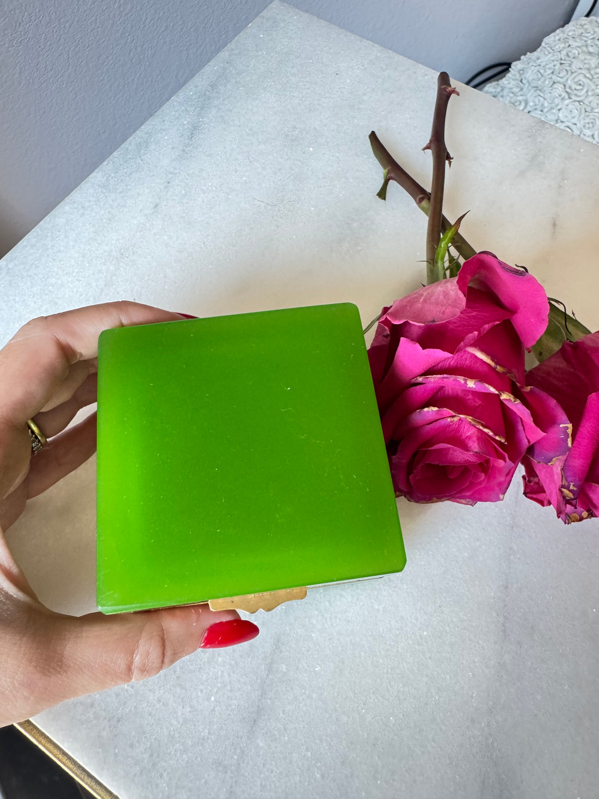 Green Opaline Casket