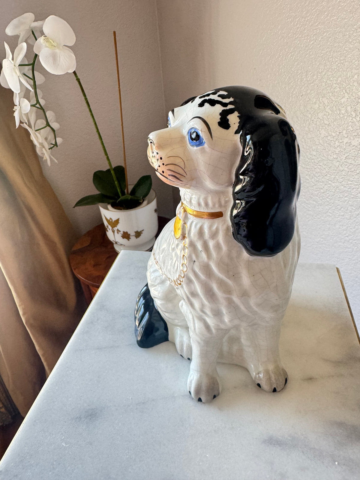 Staffordshire Disraeli Spaniel Dogs - Pair