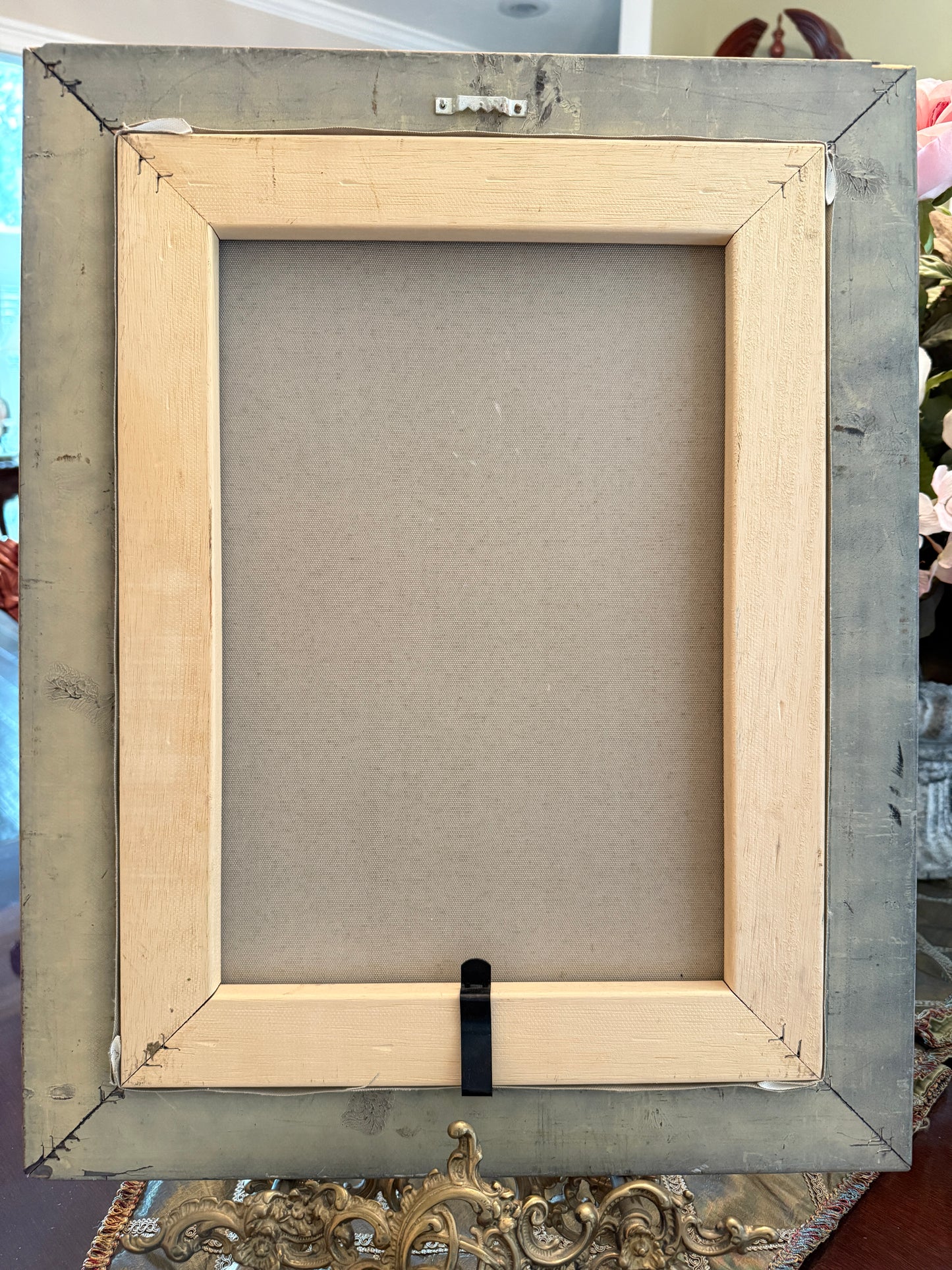 Floral Still Life Oil on Canvas — Signed, 12” x 16” (19¼” x 15¼” Framed)