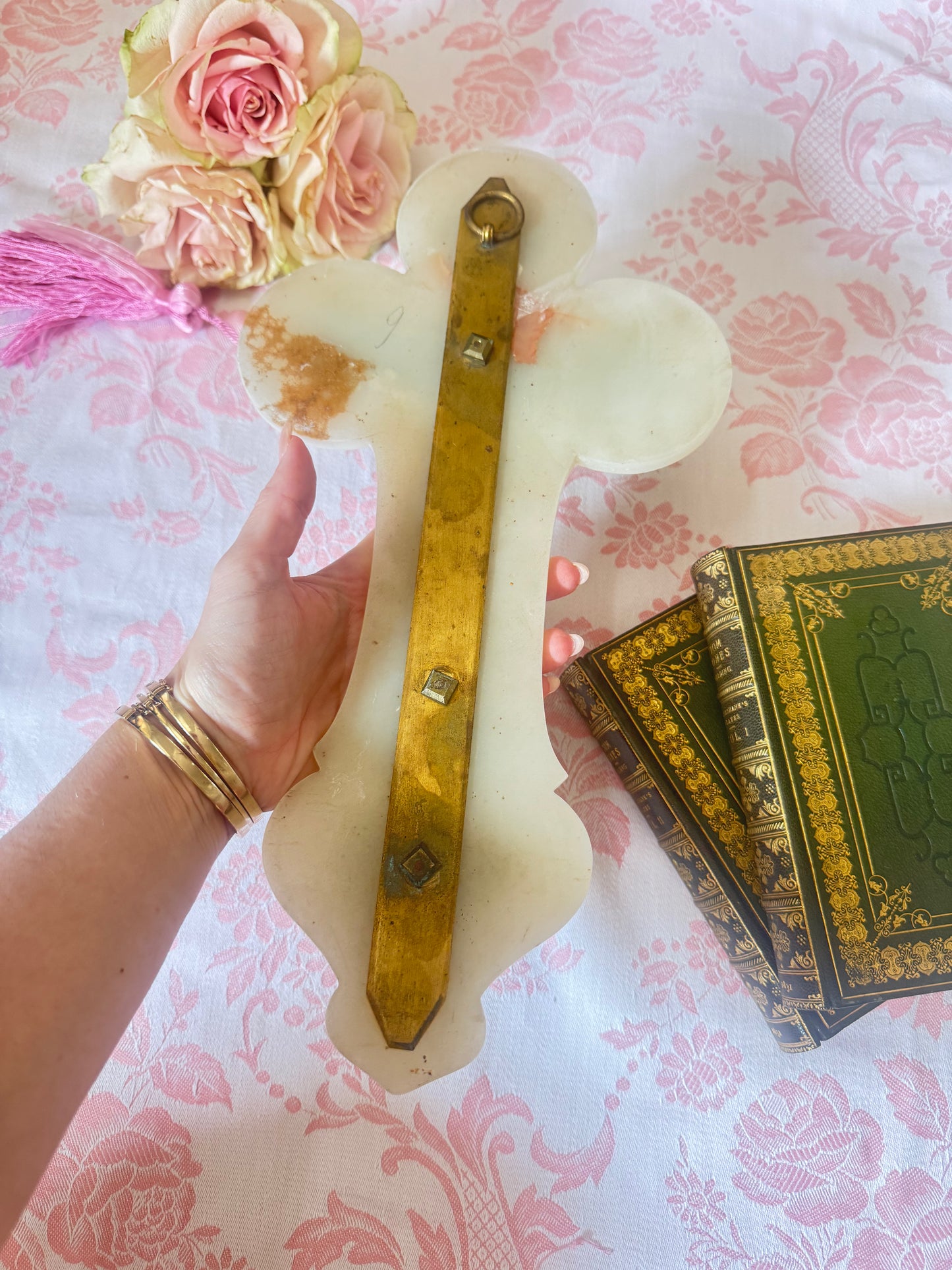 *Reserved* XL French Champlevé Holy Water Font