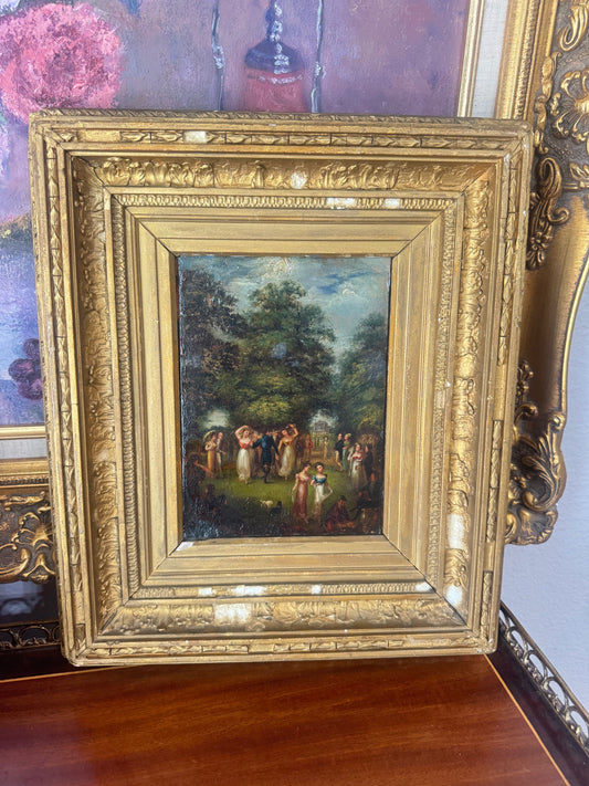 A Garden Fête Oil on Copper