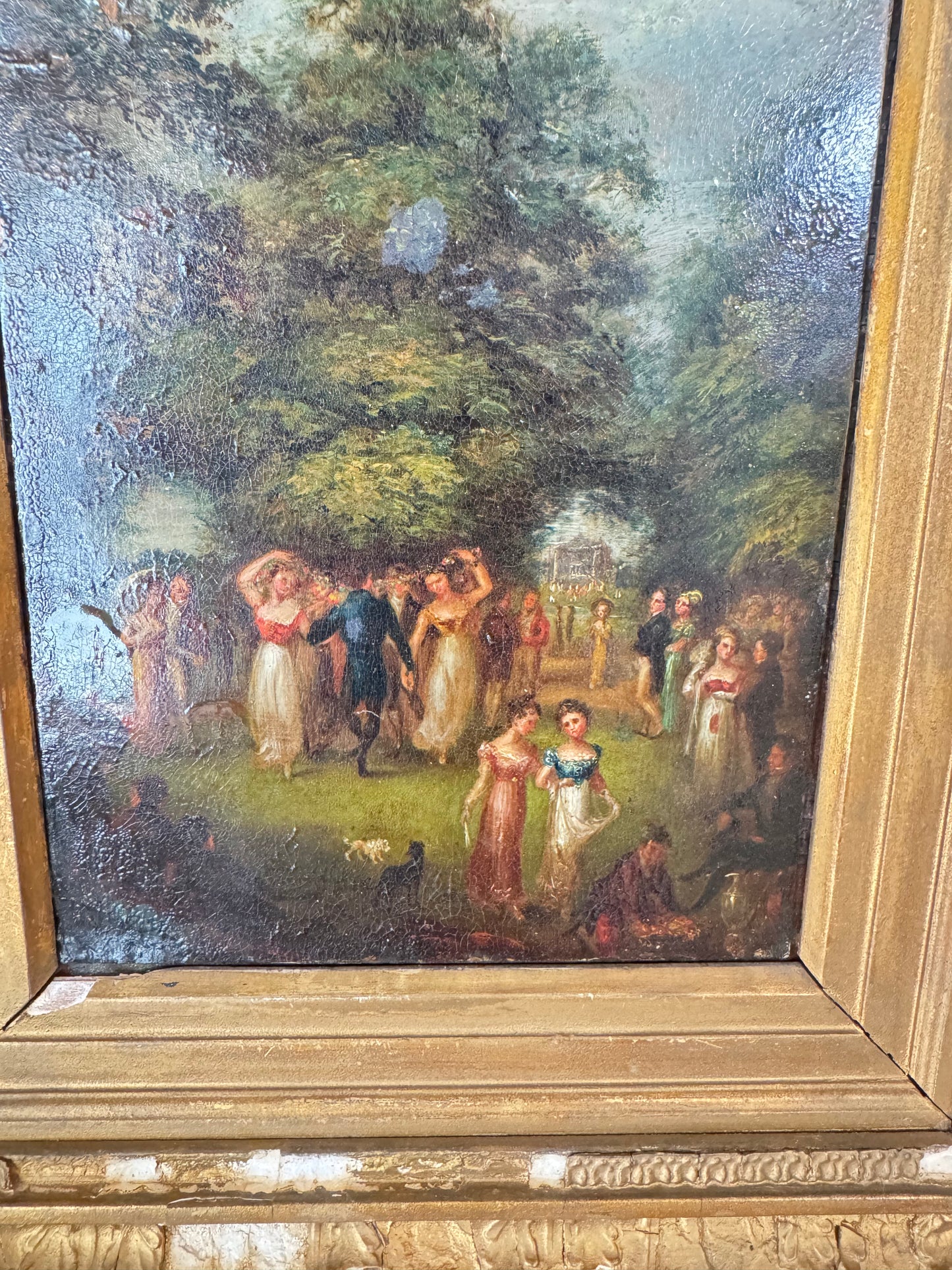 A Garden Fête Oil on Copper