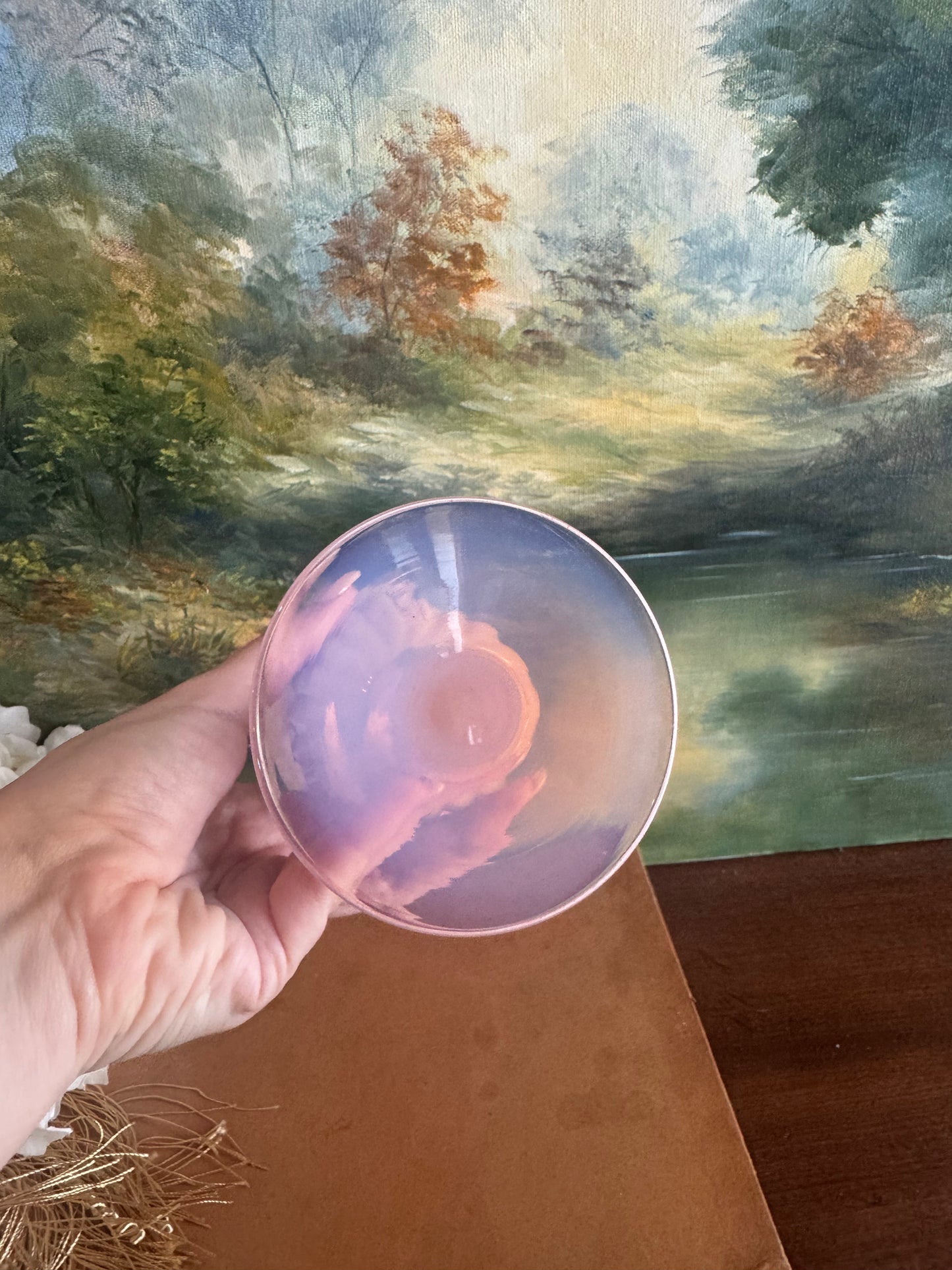 Bulle De Savon Pink Opaline Vase